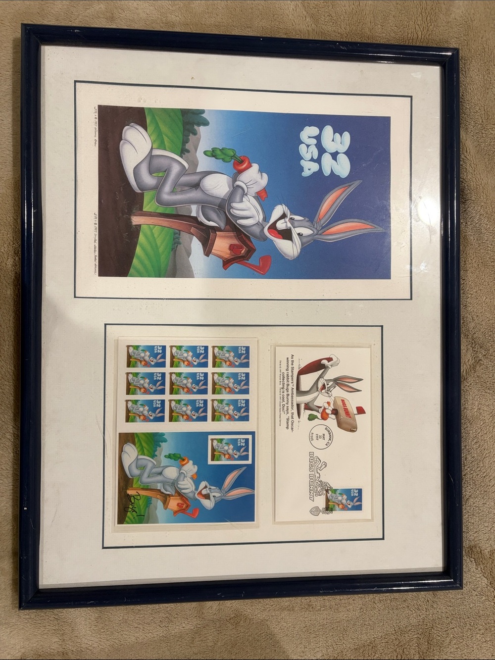 Bugs Bunny 32¢ USA Framed Stamp Collectibles